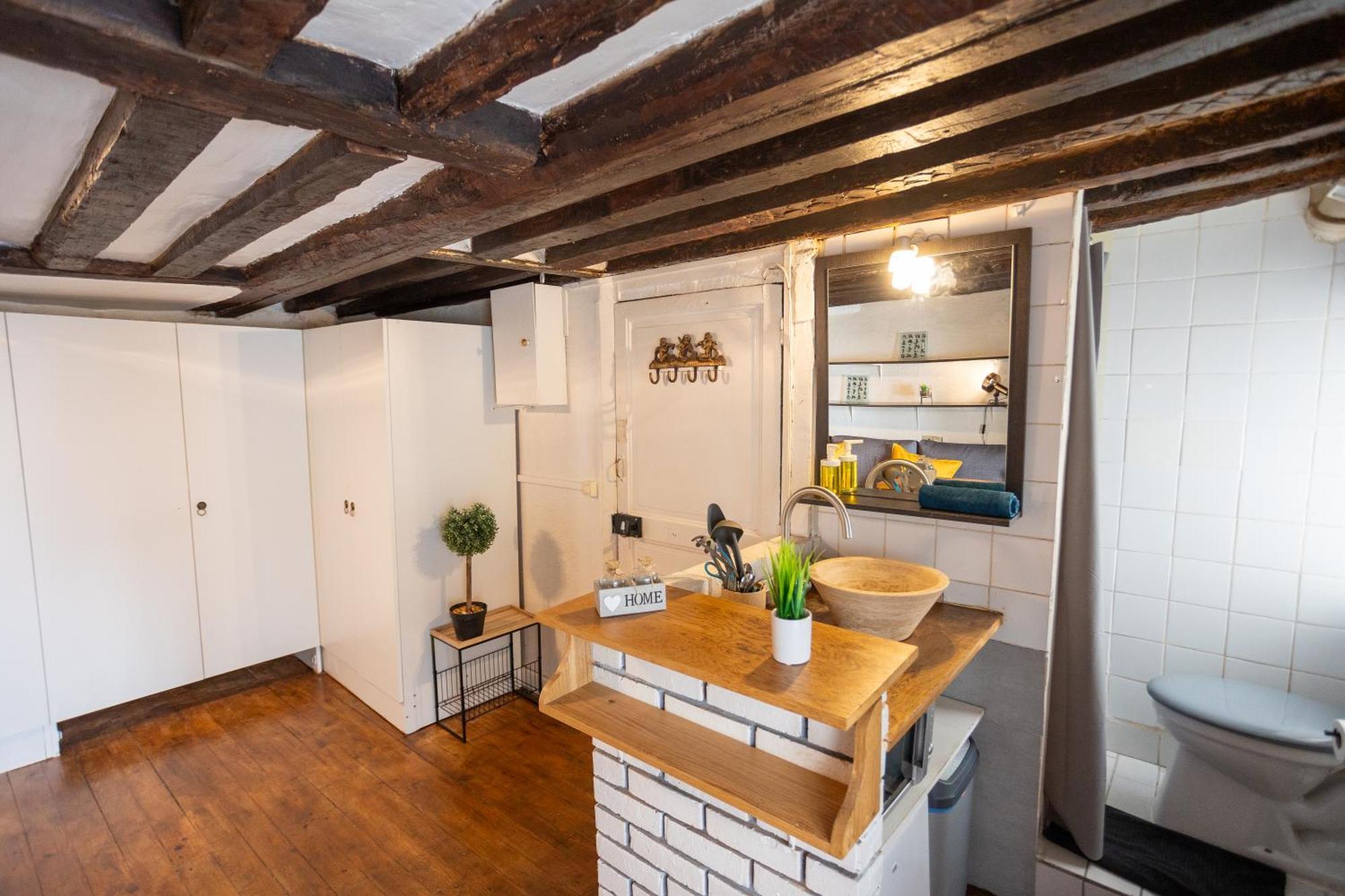 Appartamento Studio Cosy Romantique En Plein Coeur De Parigi Esterno foto